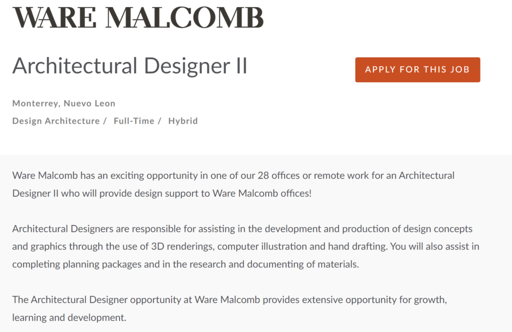 Architectural Designer II