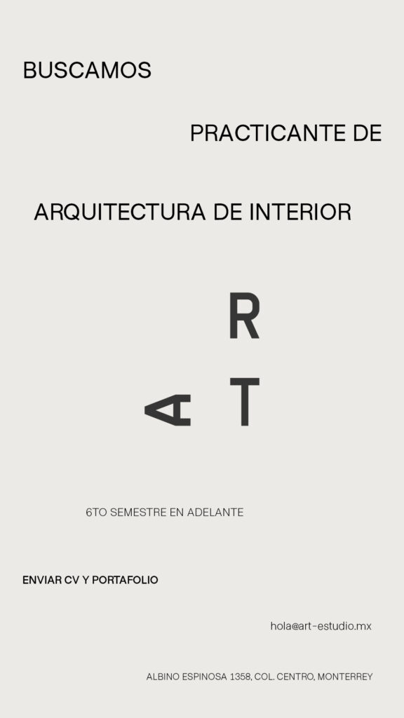 PRACTICANTE ARQUITECTURA DE INTERIOR