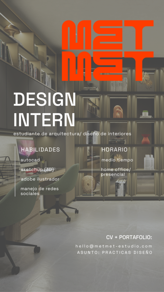 Practicante de diseño de interiores/ diseño creativo