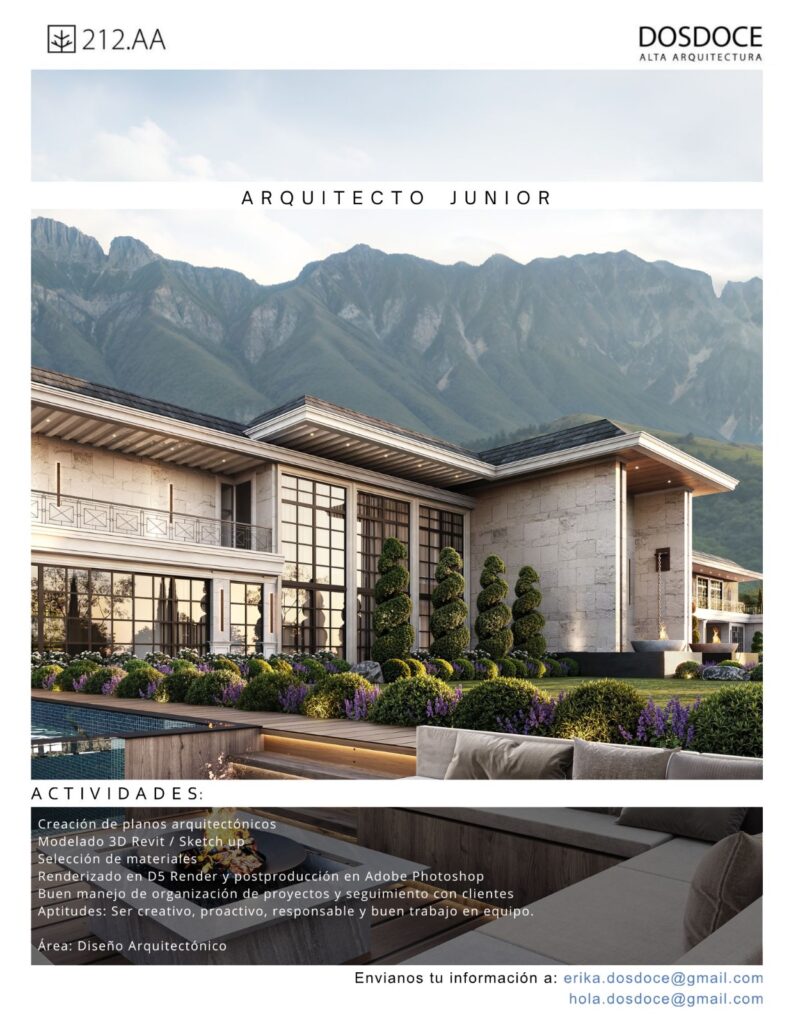ARQUITECTA JUNIOR DISEÑO ARQUITECTONICO