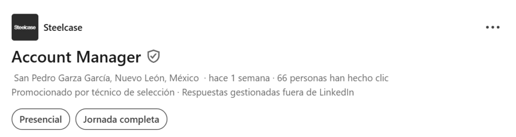 Account Manager Monterrey Steelcase