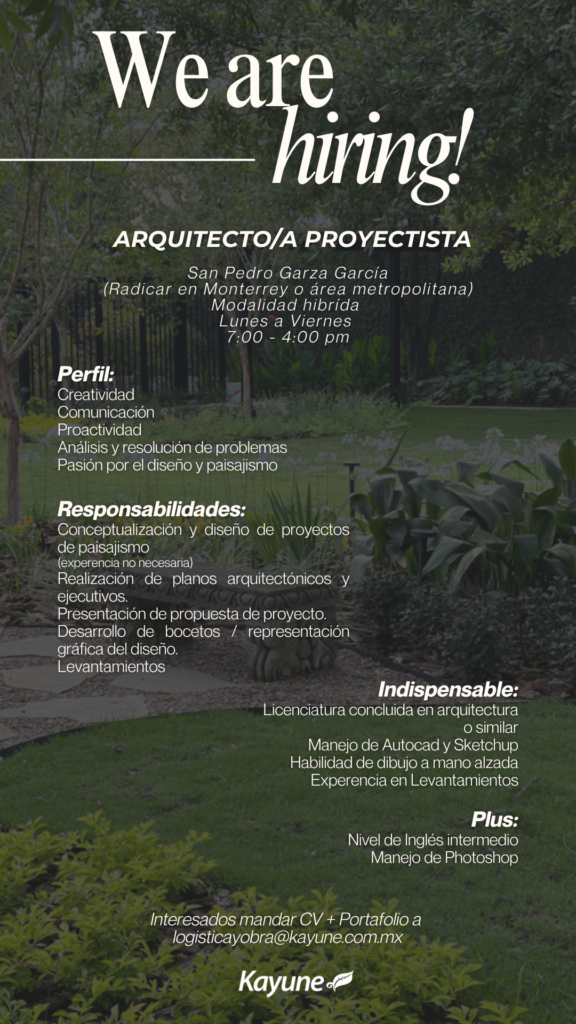 Arquitecta Proyectista Paisajismo