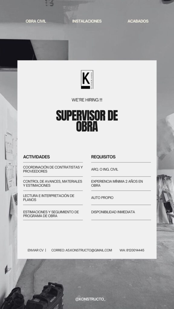 Supervisora de Obra